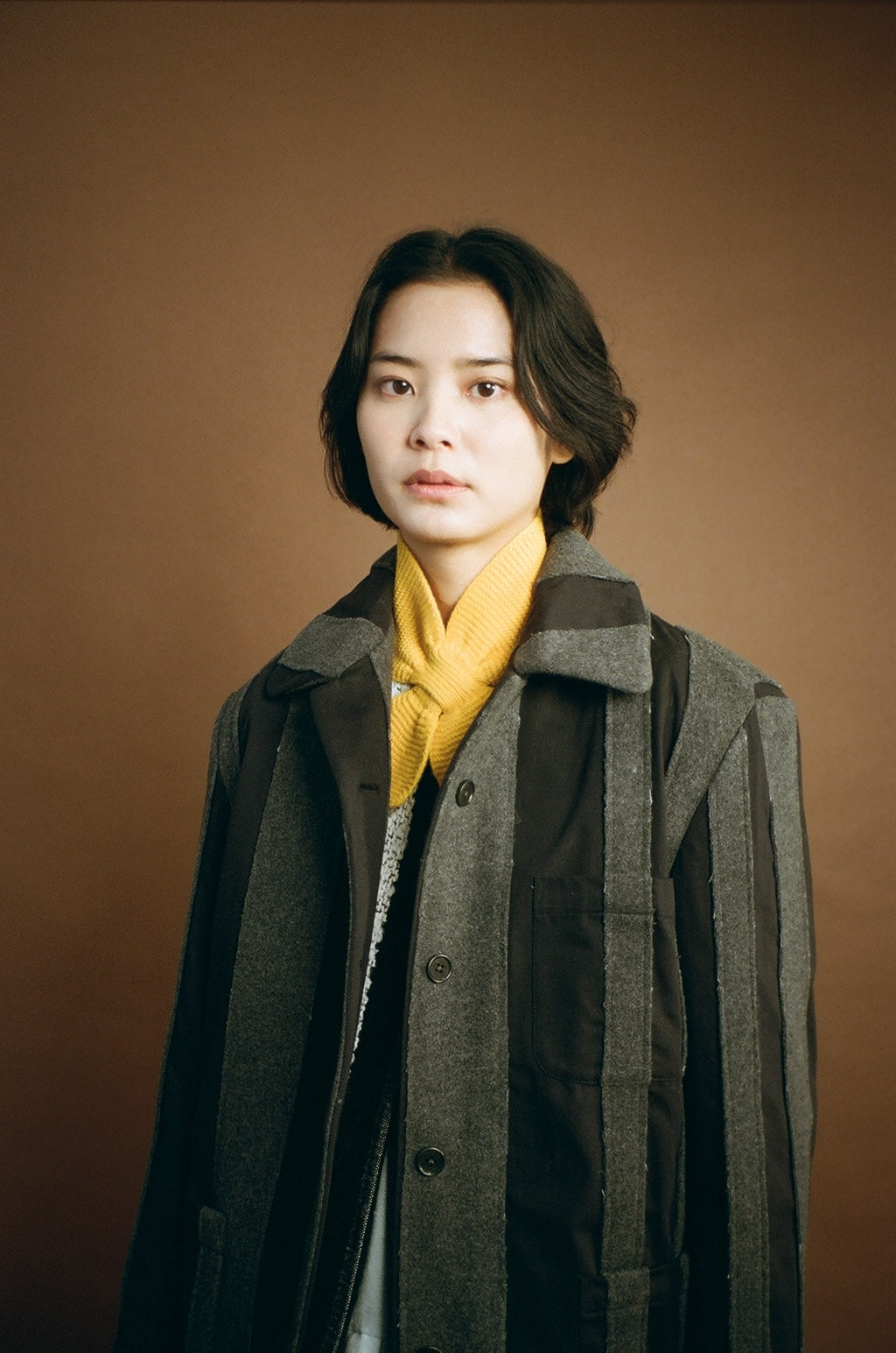 Model front view wearing the Nicole Jacket