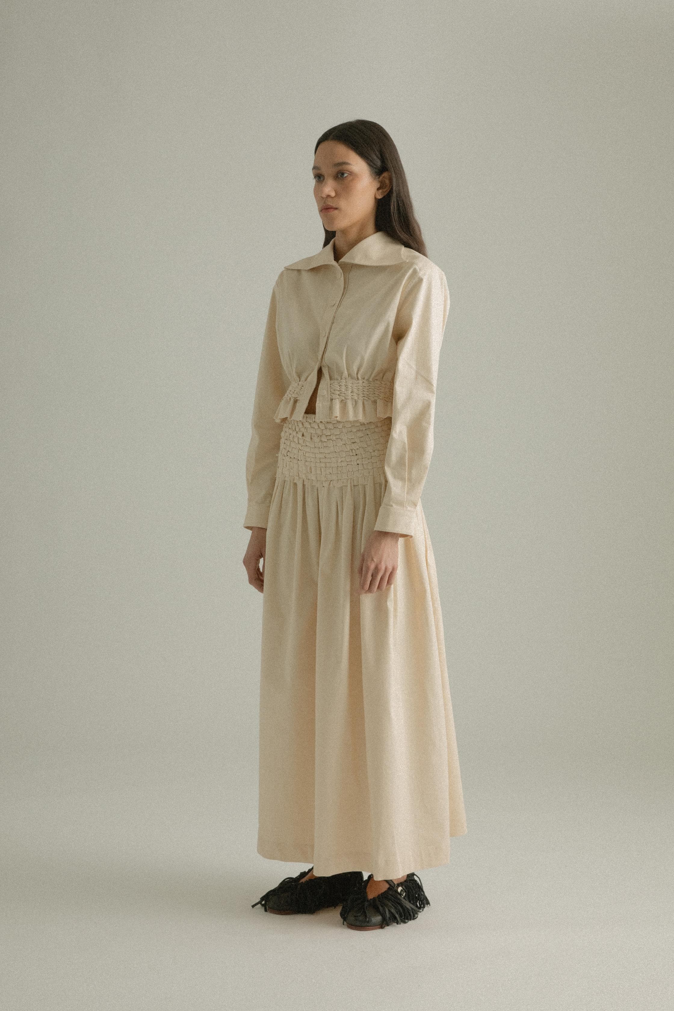 sylvie skirt worn to show a-line silhouette