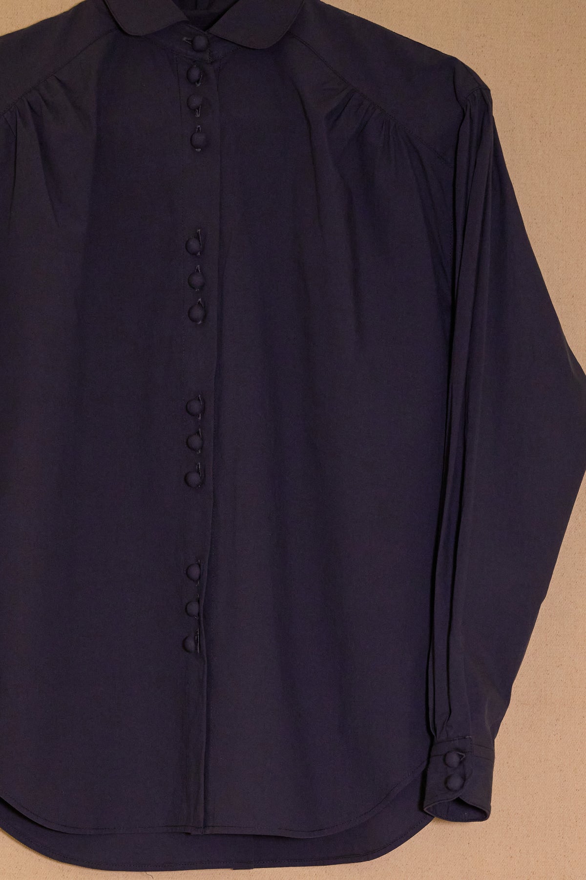 leah top - blue organic cotton