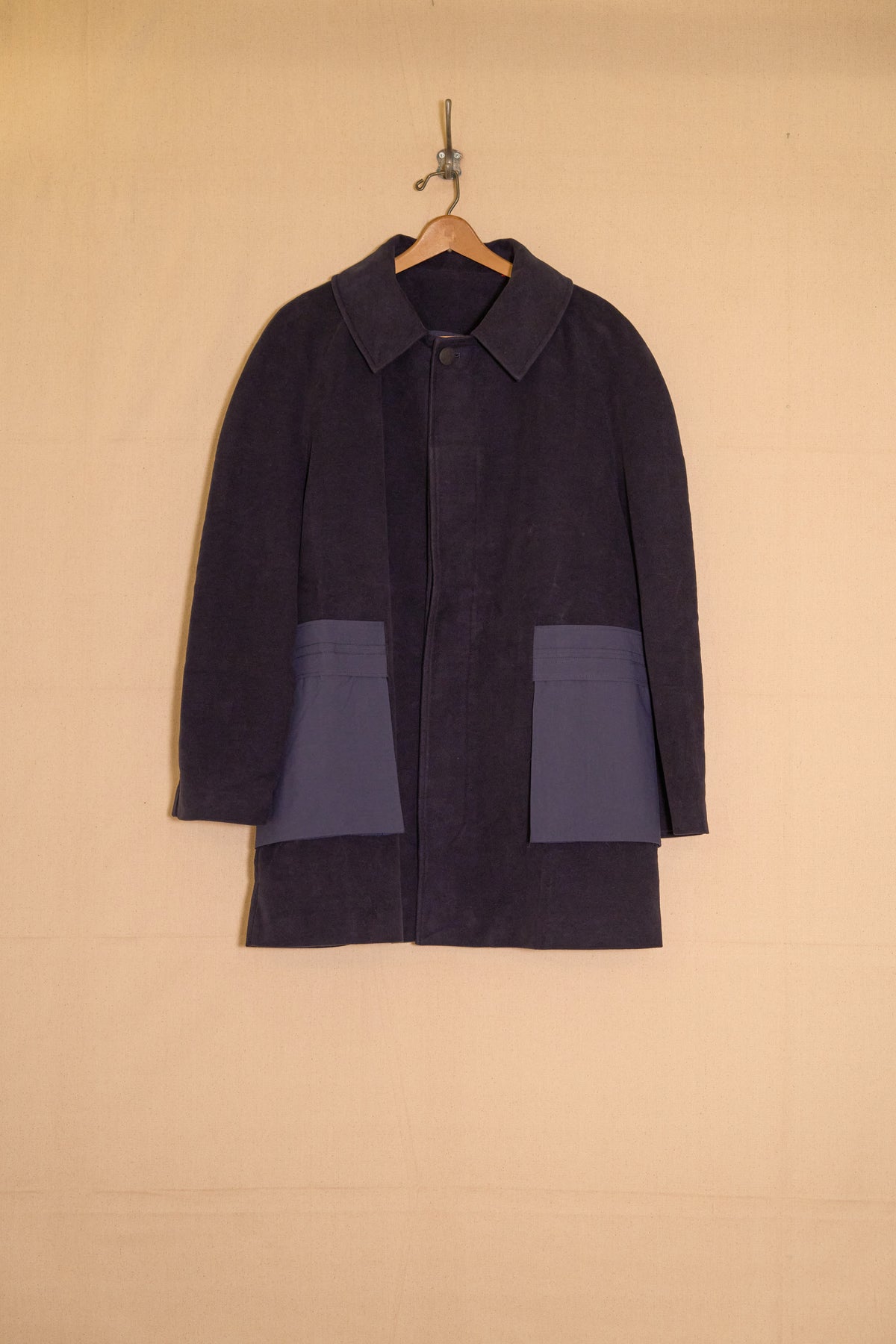 UNISECON Alba coat in blue front view