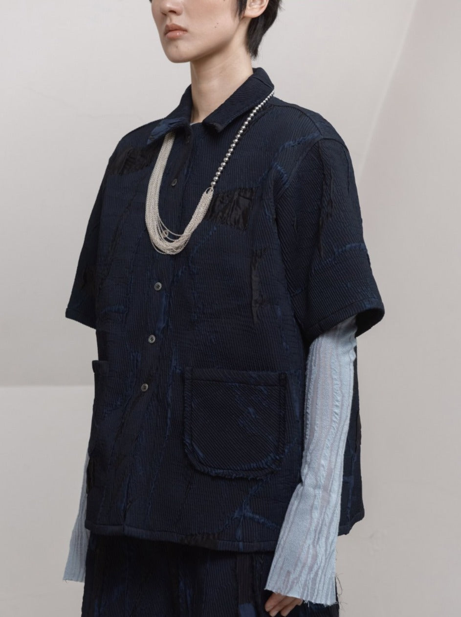 UNISECON AW21 Blue Textured Shirt
