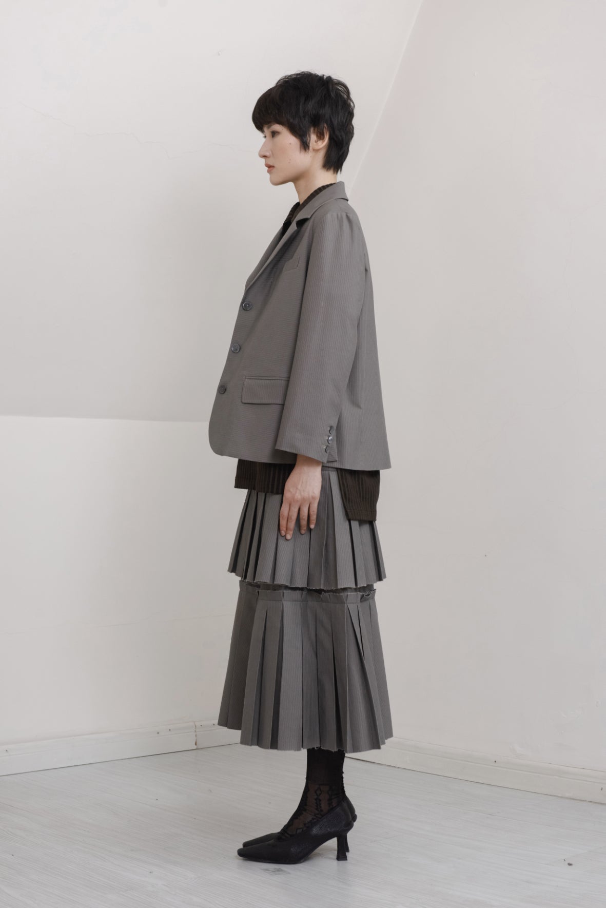 UNISECON AW21 Grey A-Line Jacket