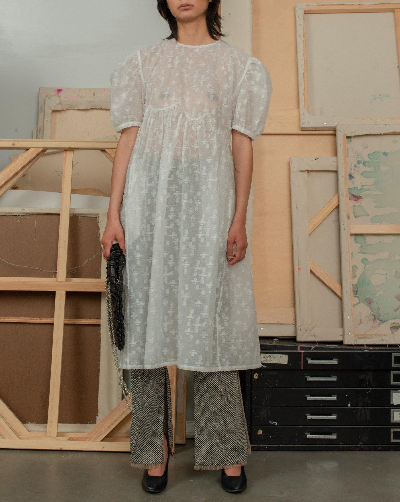 White Sheer Dress - UNISECON